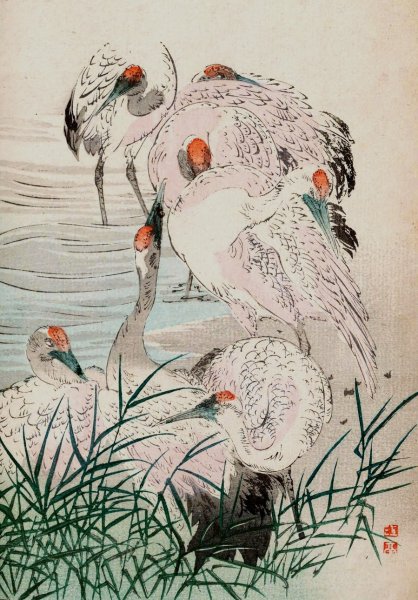 Kacho gafu, Pl.03  by Kotei Fukui - Hand-Painted Oil Painting Reproduction