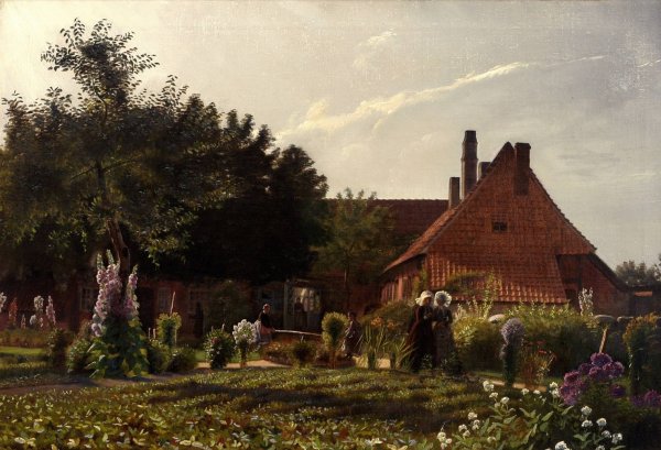 Main Product Photo of Grandmother's Garden  Painting by Kristian Zahrtmann