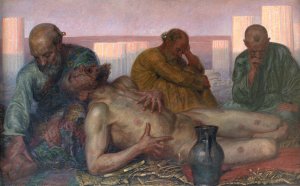Job and His Friends by Kristian Zahrtmann Oil Painting