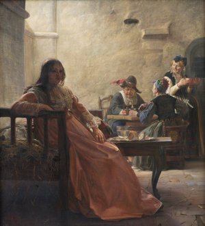 Leonora Christina in Prison by Kristian Zahrtmann Oil Painting