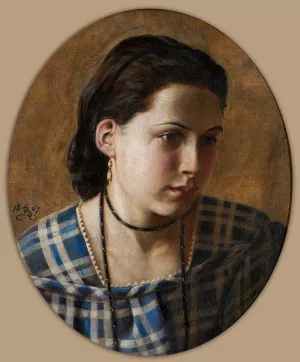 Portrait of Vilhemine Erichsen Oil painting by Kristian Zahrtmann