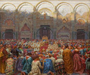 The mysterious wedding in Pistoia by Kristian Zahrtmann Oil Painting