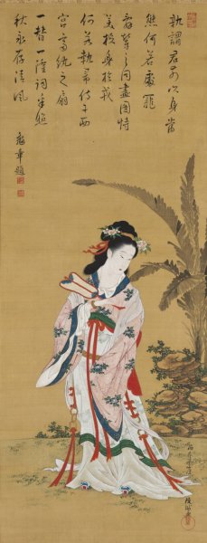 Chinese Beauty by Kubo Shunman Oil Painting