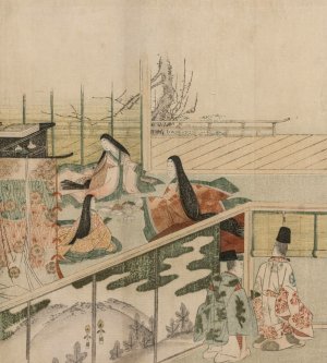 Court Ladies Making Dolls by Kubo Shunman Oil Painting