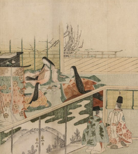 Court Ladies Making Dolls  by Kubo Shunman - Hand-Painted Oil Painting Reproduction
