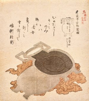 Mirror from Kenchoji Temple, from the series The Kamakura Chronicles by Kubo Shunman Oil Painting