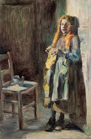Girl of Brehat by Kuroda Seiki Oil Painting