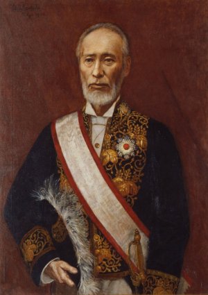 Portrait Of Terajima Munenori by Kuroda Seiki Oil Painting