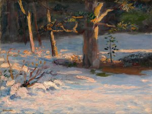Winter Landscape by Kuroda Seiki Oil Painting
