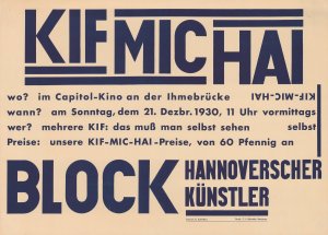 Kif Mic Hai, Block Hannoverscher Kunstler by Kurt Schwitters Oil Painting