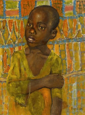 Portrait of an African Boy by Kuzma Petrov-Vodkin Oil Painting