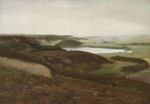 A Landscape near Bryrup, Jutland by L.A. Ring Oil Painting