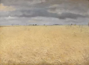 A Rye Field near Ring Village by L.A. Ring Oil Painting