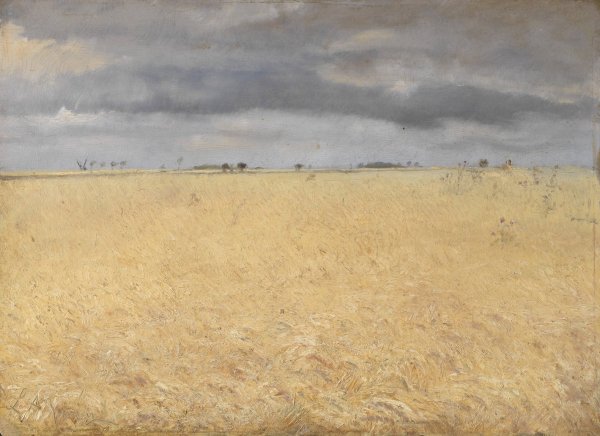 A Rye Field near Ring Village  by L.A. Ring - Hand-Painted Oil Painting Reproduction
