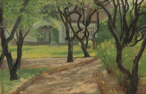A winding path by L.A. Ring Oil Painting