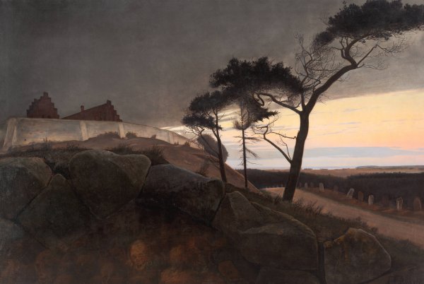 After Sunset  by L.A. Ring - Hand-Painted Oil Painting Reproduction