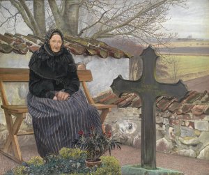 Churchyard at Flong by L.A. Ring Oil Painting