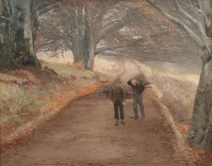 Footpath near Herlufsholm, Zealand by L.A. Ring Oil Painting