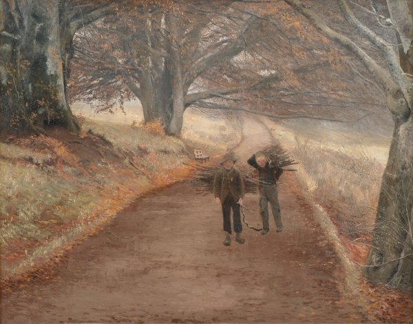 Footpath near Herlufsholm, Zealand  by L.A. Ring - Hand-Painted Oil Painting Reproduction