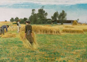 Harvest Time, Ladby by L.A. Ring Oil Painting