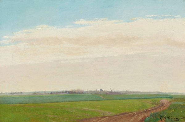 Sommerlandskab, Baldersbronde  by L.A. Ring - Hand-Painted Oil Painting Reproduction