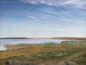 The Fjord near Karrebaeksminde, Zealand Oil painting by L.A. Ring