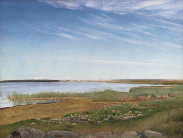 The Fjord near Karrebaeksminde, Zealand  by L.A. Ring - Hand-Painted Oil Painting Reproduction