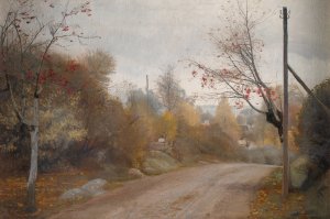 The Road at Mogenstrup, Zealand. Autumn by L.A. Ring Oil Painting