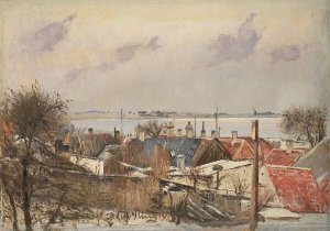 View from Roskilde towards the Fiord by L.A. Ring Oil Painting