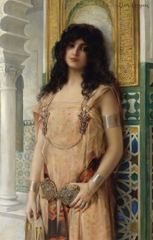 An Eastern Beauty Oil painting by Leon Francois Comerre