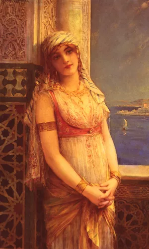 An Eastern Beauty Oil painting by Leon Francois Comerre