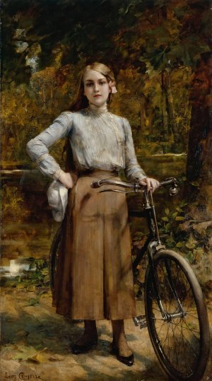 Bicyclette au Vesinet by Leon Francois Comerre Oil Painting