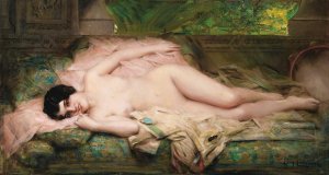 Fleur d'andalousie by Leon Francois Comerre Oil Painting
