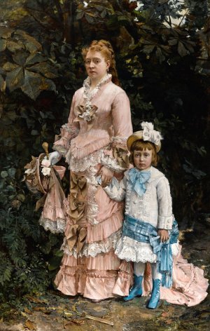 La promenade du dimanche Oil painting by Leon Francois Comerre