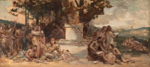 L'etude des sciences et des arts by Leon Francois Comerre Oil Painting
