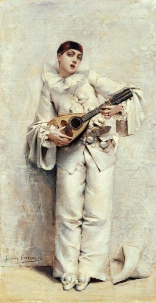 Pierrot  by Leon Francois Comerre - Hand-Painted Oil Painting Reproduction