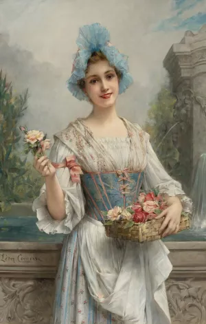 The Flower Seller by Leon Francois Comerre Oil Painting