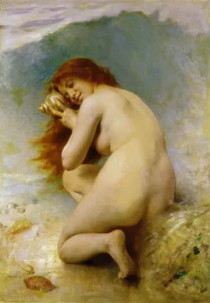 A Water Nymph by Leon Bazile Perrault - Oil Painting Reproduction