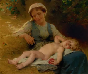 Fast Asleep by Leon Bazile Perrault - Oil Painting Reproduction