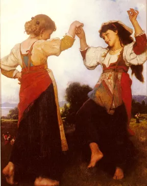 La Tarantella by Leon Bazile Perrault Oil Painting