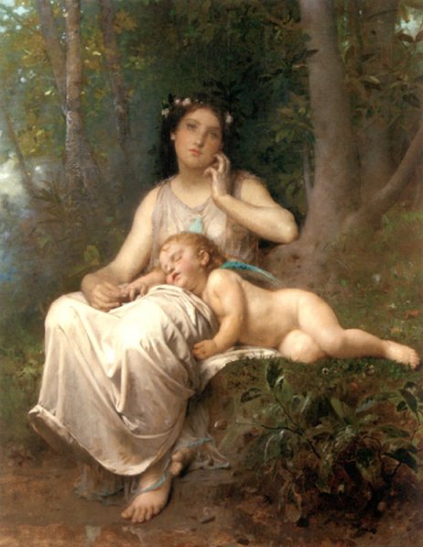 Main Product Photo of Love and Innocence Painting by Leon Bazile Perrault