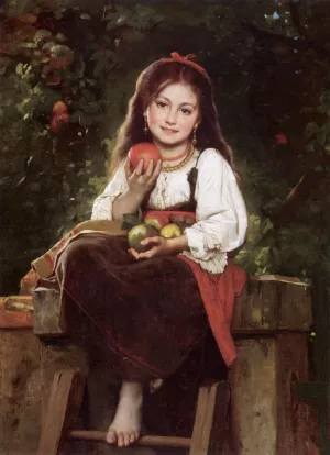 The Apple Picker by Leon Bazile Perrault Oil Painting