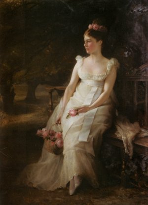 The Devutante by Leon Bazile Perrault Oil Painting