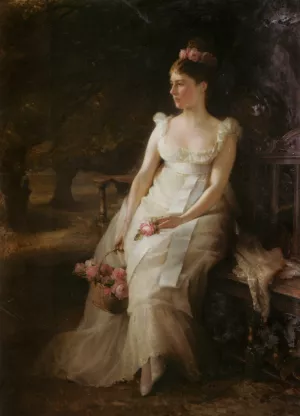 The Devutante Oil painting by Leon Bazile Perrault
