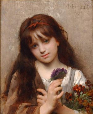 The Flower Vendor by Leon Bazile Perrault Oil Painting