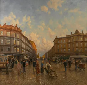 Das Burgerversorgungshaus im Jahr 1888 Oil painting by Ladislaus Eugen Petrovits