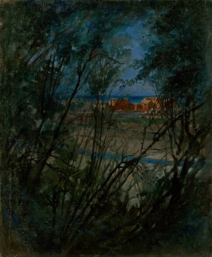 Blue Landscape by Ladislav Mednyanszky Oil Painting