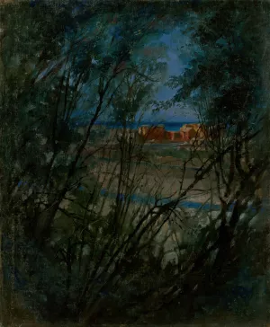 Blue Landscape by Ladislav Mednyanszky Oil Painting