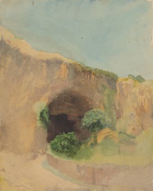 Cave by Ladislav Mednyanszky Oil Painting