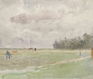 Field under the cloud by Ladislav Mednyanszky Oil Painting